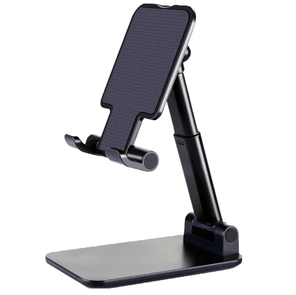 Folding Desktop Phone Stand in Black - Brand New